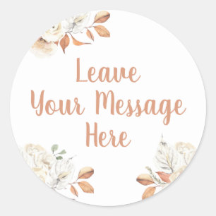 Sticker Rond Orange Citrouille Anniversaire Amour Votre Message