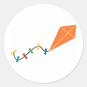Sticker Rond Orange Kite