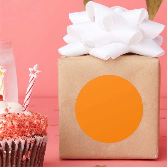 Sticker Rond Orange Large (Fête)