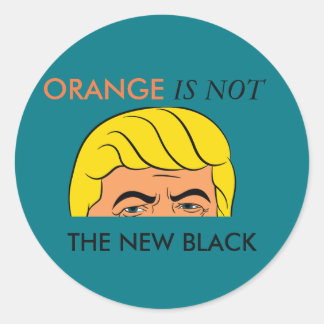 STICKER ROND ORANGE N'EST PAS LE NOUVEAU NOIR