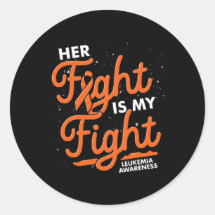 Sticker Rond Orange Ribbon Cancer Lutter contre la leucémie Awa