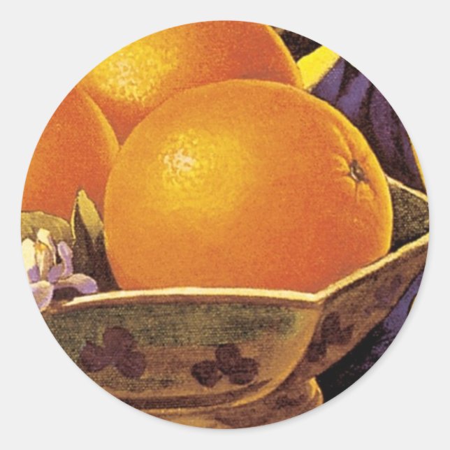 Sticker Rond Oranges de Haute Ball California (Devant)
