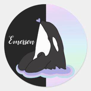 Sticker Rond Orca Killer Whale