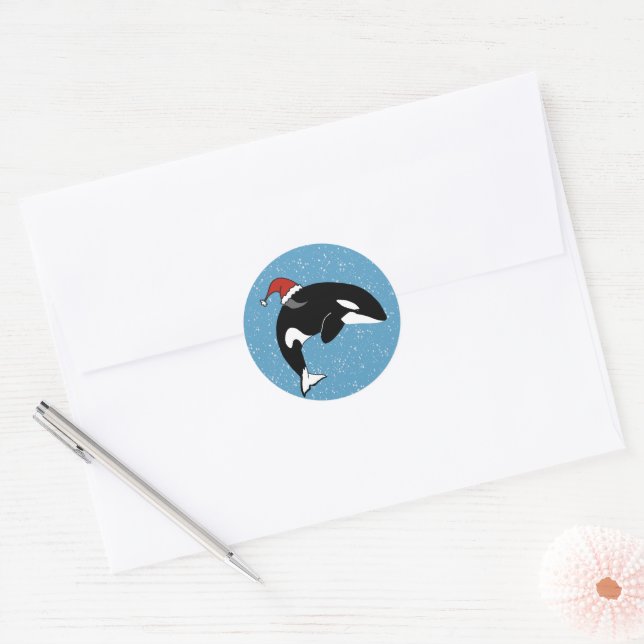 Sticker Rond Orca Killer Whale (Enveloppe)