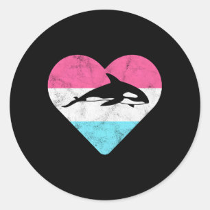 Sticker Rond Orca Pour Ou