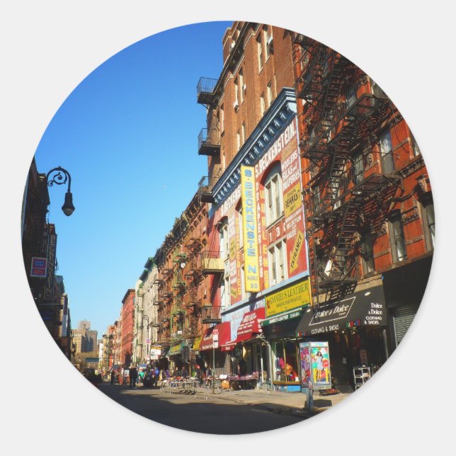 Sticker Rond Orchard Street, Lower East Side, New York (Devant)