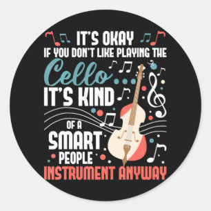 Sticker Rond Orchestre celliste des instruments Cello Smart Peo