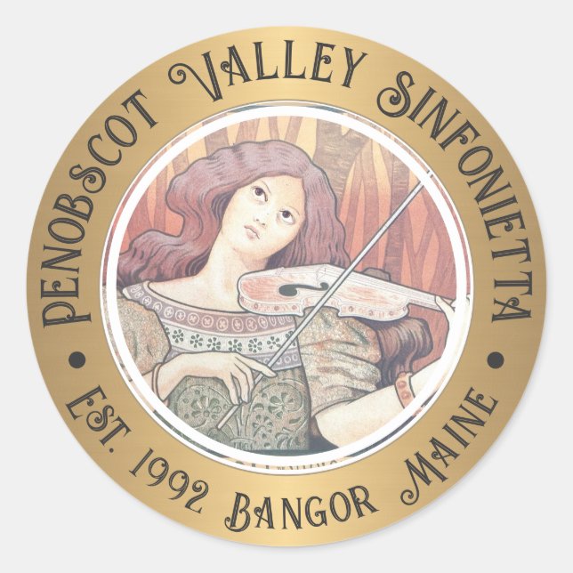 Sticker Rond Orchestre Symphonique de France Art déco Sinfoniet (Devant)