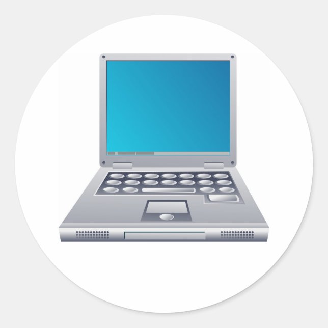 Sticker Rond Ordinateur portable (Devant)