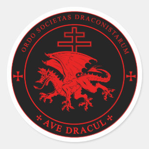 STICKER ROND ORDO SOCIETAS DRACONISTARUM LOGO