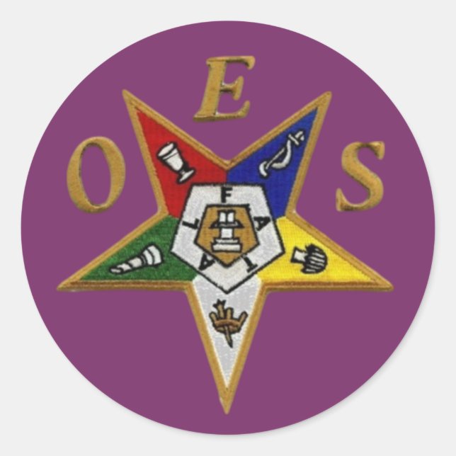 STICKER ROND ORDRE DE L'EASTERN STAR (Devant)