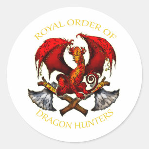 Sticker Rond Ordre royal des chasseurs de dragons