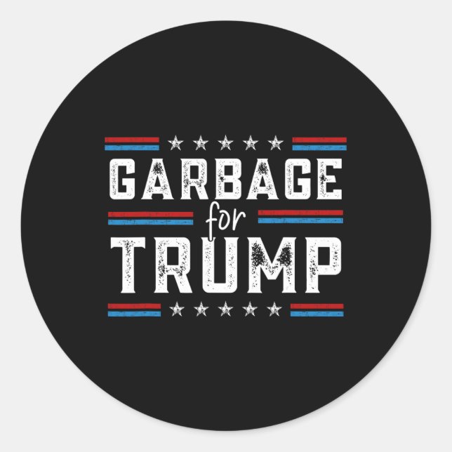 Sticker Rond Ordures Pour Trump 2024 Nous Ne Sommes Pas Des Ord (Devant)