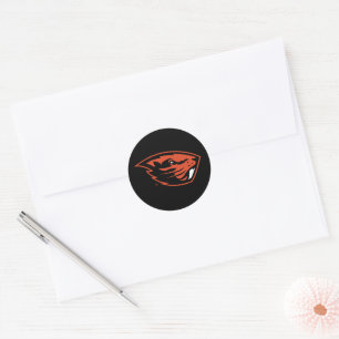 Sticker Rond Oregon State Beavers   Tête de castor