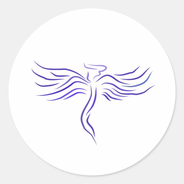 Sticker Rond oreiller ange gardien (Devant)