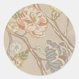 Sticker Rond Organza Chintz Floral Design
