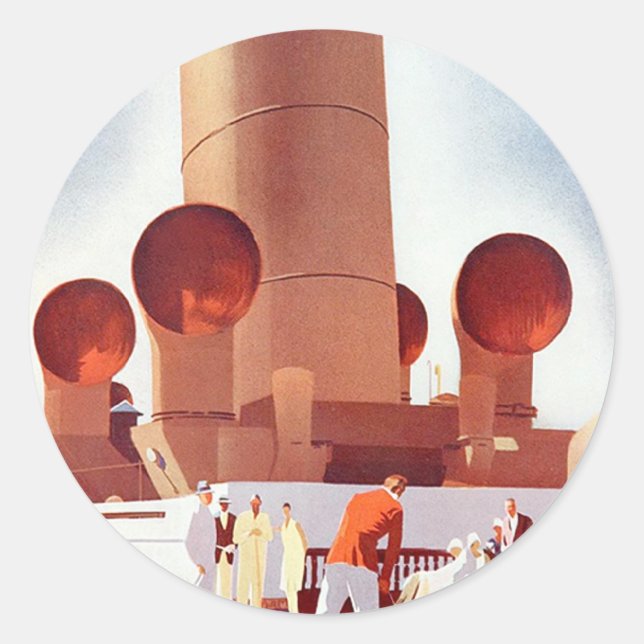 Sticker Rond Orient Cruises Big Funnel (Devant)