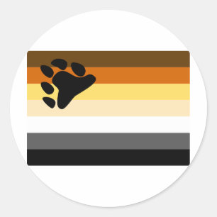 STICKER ROND ORIGINAL DU DRAPEAU D'OURS