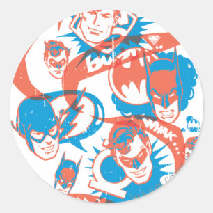 Sticker Rond Originaux DC - éclatement du logo