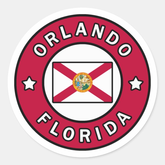 Sticker Rond Orlando Floride (Devant)