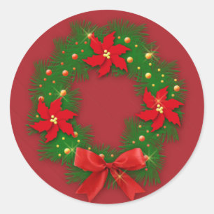 Sticker Rond Ornementation de Noël - Décalcomanie