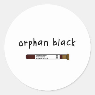 Sticker Rond Orphan Noir badge / bouton - flacon