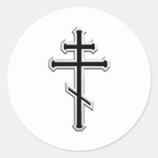 Sticker Rond Orthodox cross