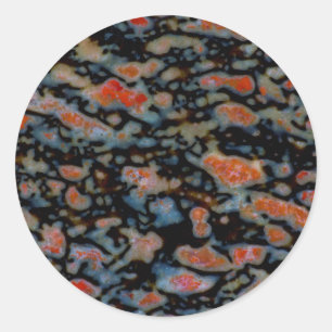 Sticker Rond Os de dinosaure pétrifié coloré