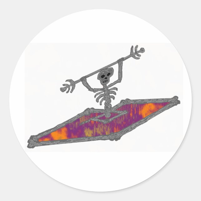 Sticker Rond Os Gravité Kayak (Devant)