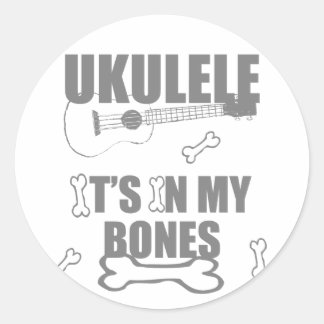 Sticker Rond Os Ukulele