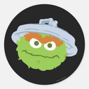 Sticker Rond Oscar le Grincheux Face
