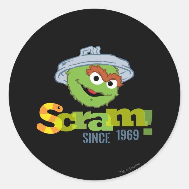 Sticker Rond Oscar le Grouch 1969 (Devant)