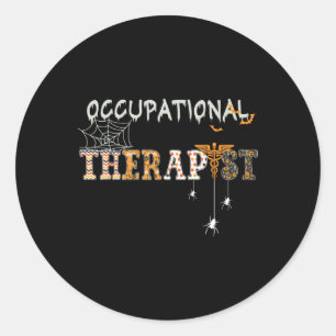 Sticker Rond OT ergothérapie thérapeute Halloween OTA sp