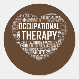 Sticker Rond OT Occupational Therapy Heart Occupational