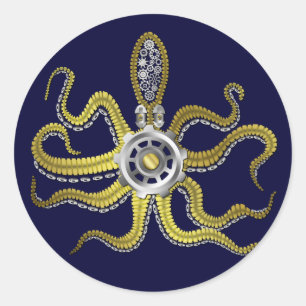 Sticker Rond Otopus Kraken