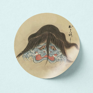 Sticker Rond Otoroshi - japonais Vintage Yokai