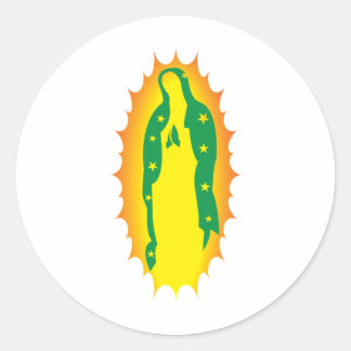 Sticker Rond OU Lady Guadalupe Moderne