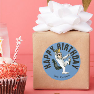 Sticker Rond Où sont les choses sauvages   Joyeux anniversaire