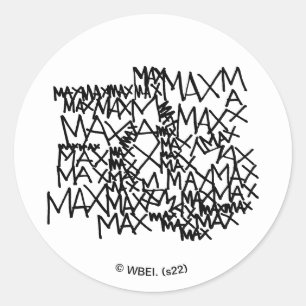 Sticker Rond Où sont les choses sauvages   Max répété