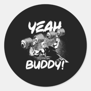 Sticker Rond Ouais Buddy - Ronnie Coleman Db Banch Presse Gym M