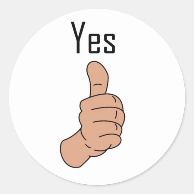 Sticker Rond Oui (Devant)
