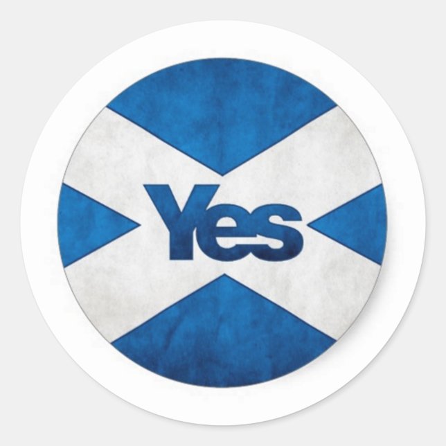 Sticker Rond Oui en Ecosse indépendante 'Saor alba vont Bragh (Devant)