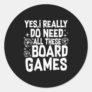 Sticker Rond Oui, j'ai vraiment besoin de tous ces jeux de soci