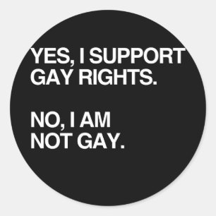 STICKER ROND OUI, JE SOUTIENS LES DROITS DES HOMOSEXUELS