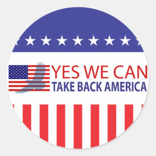 Sticker Rond Oui, nous pouvons reprendre l'Amérique