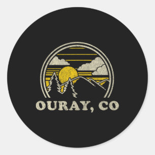 Sticker Rond Ouray Colorado Co T Shirt Vintage Randonnées Monta