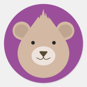 Sticker Rond Ours