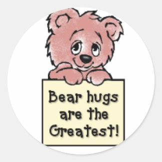 Sticker Rond Ours
