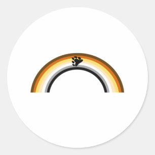 Sticker Rond Ours arc-en-ciel