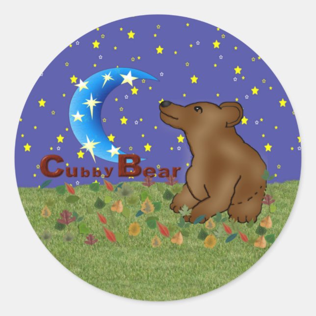 Sticker Rond Ours de Cubby (Devant)